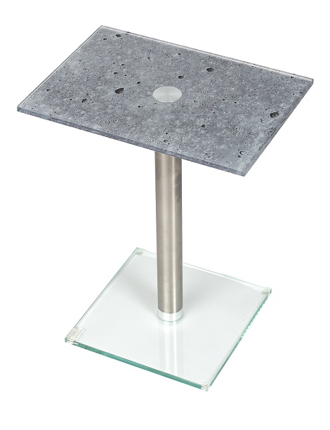 Tafel glas, bijzettafel,betonlook, 25 x 35 x 54 cm. Helderr design kopen